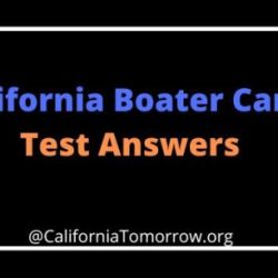 California boating license test answers