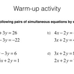 Systems of linear equations worksheet substitution